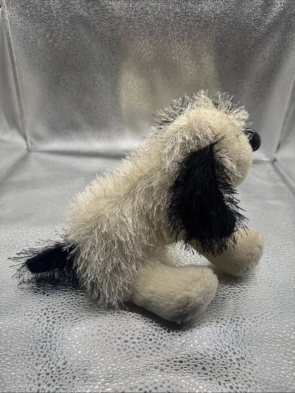GANZ Webkinz Black and White Cheeky Plush Puppy Dog Toy